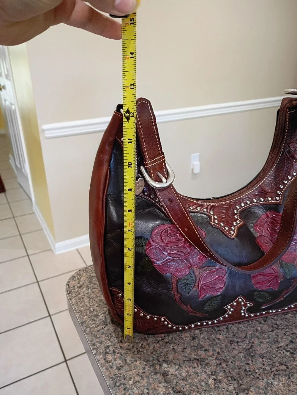 American West Genuine Leather Hobo Purse